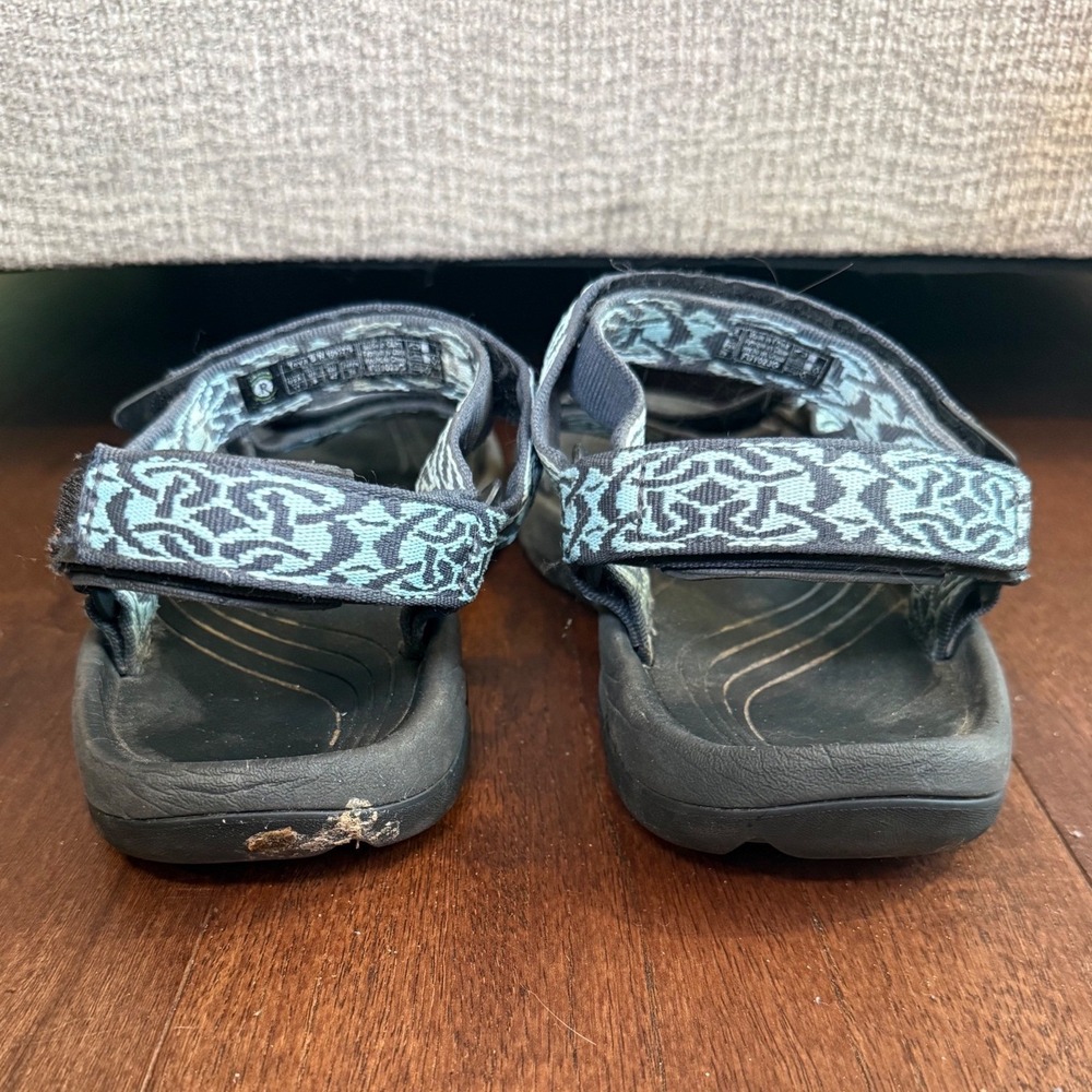 Teva Tirra Sandals Womens 11 Black Blue Geometric Strappy Hiking Sport 1093378 - Picture 3 of 6